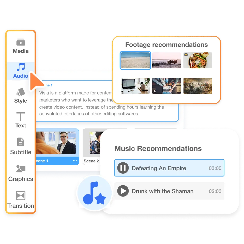 AI generating a polished course video in the Visla Education Video Creator platform.